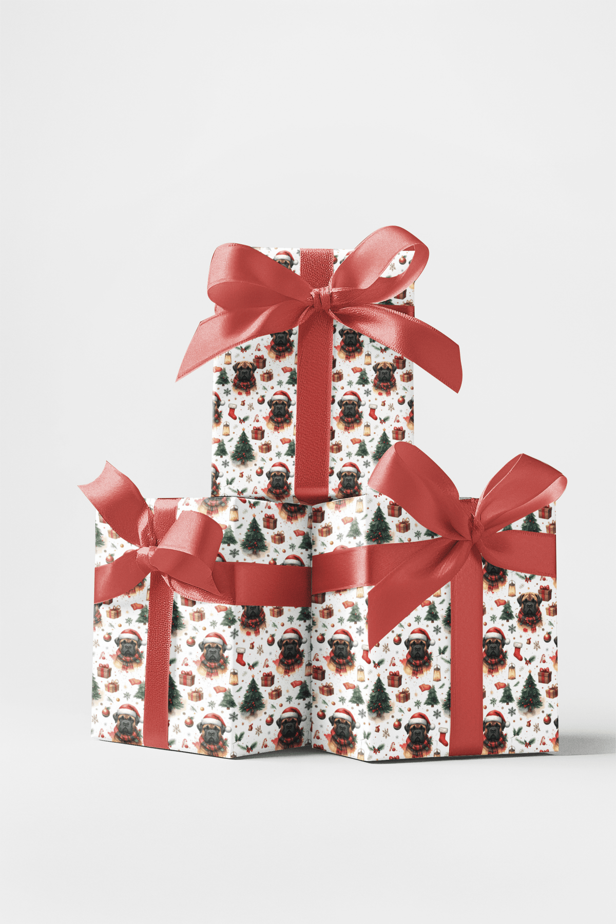 Christmas Guardians (english Mastiff) Wrapping Paper