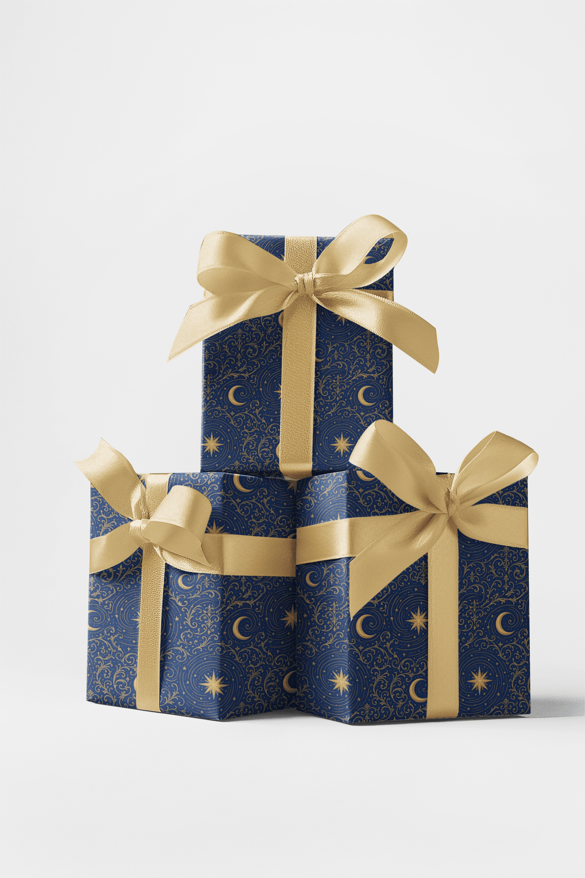 Celestial Nouveau Stars Wrapping Paper