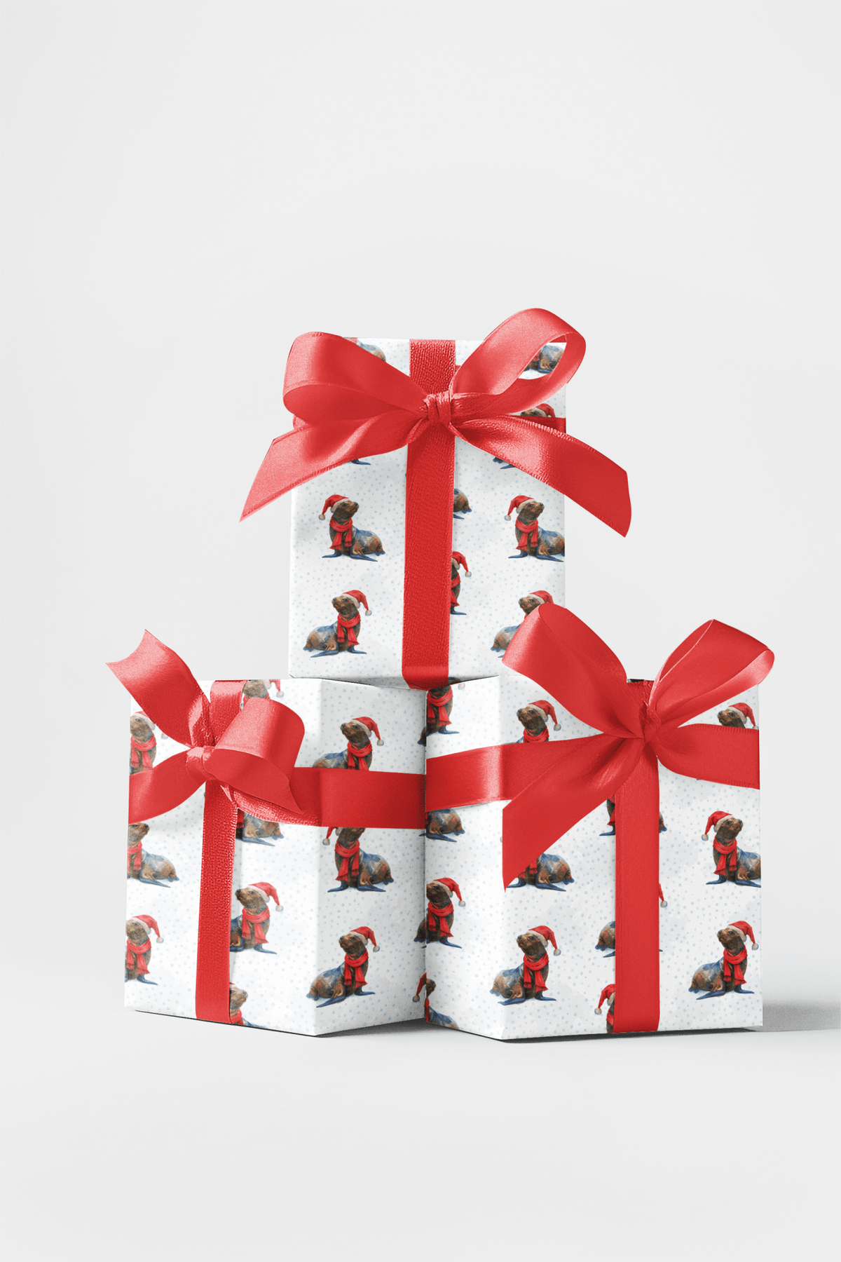 Santa’s Splashing Helper Wrapping Paper