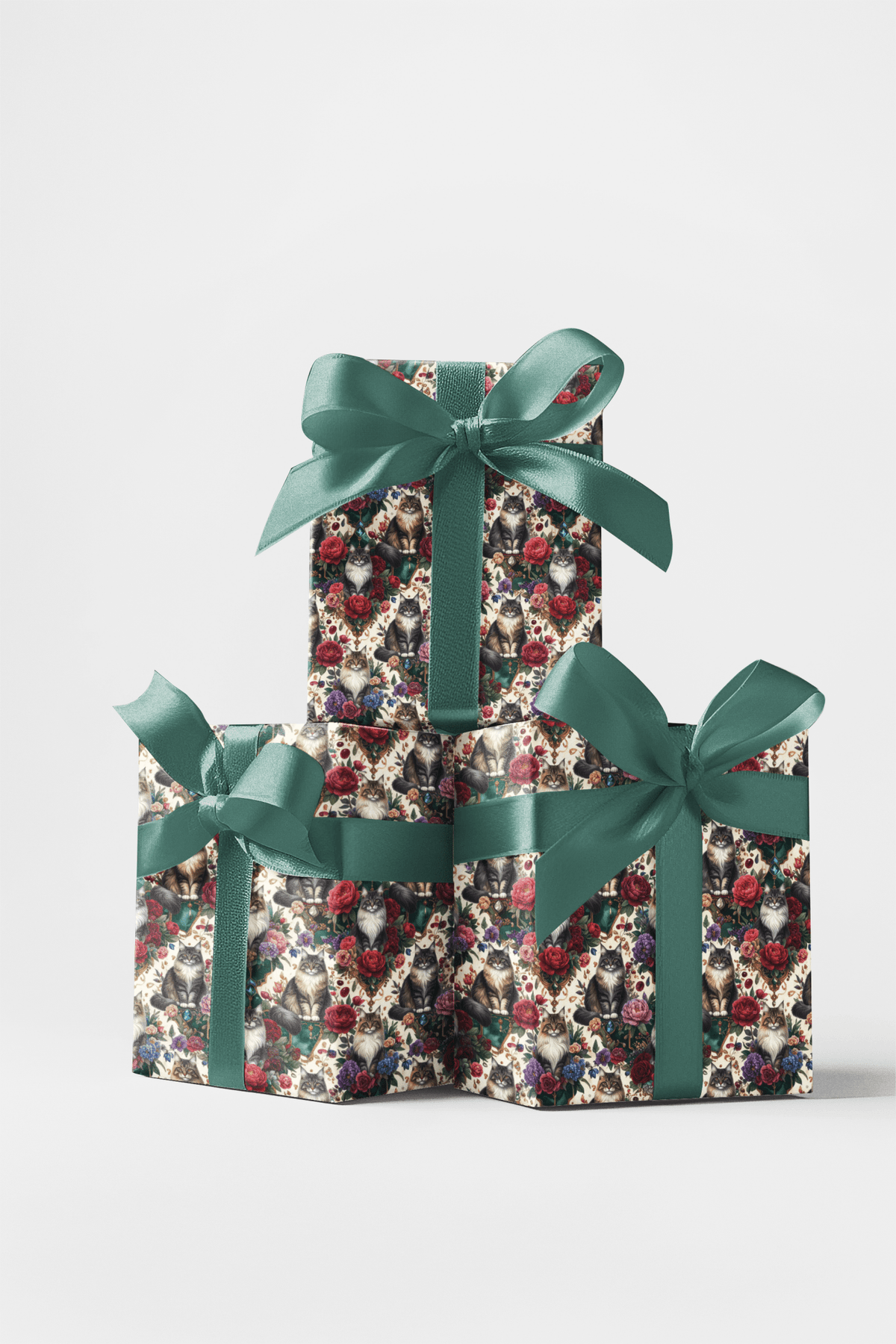 Luxury Jewel Garden (maine Coon) Wrapping Paper