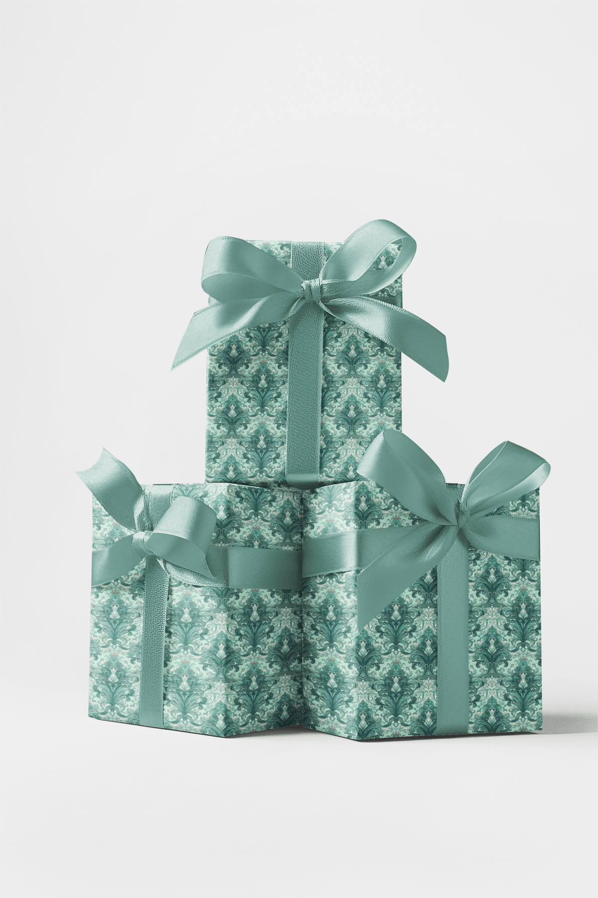 Pastel Baroque: Seafoam Wrapping Paper
