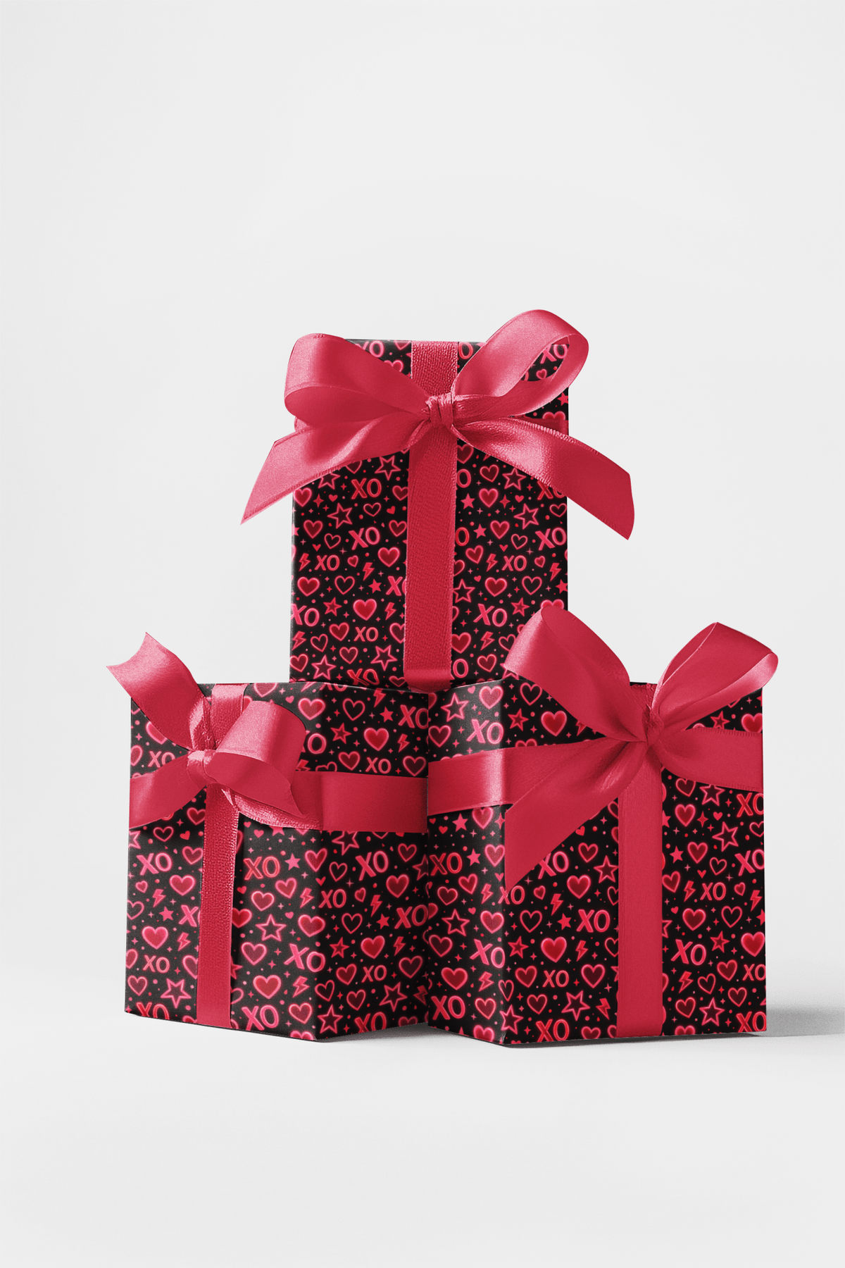 Neon Valentine Doodles Wrapping Paper