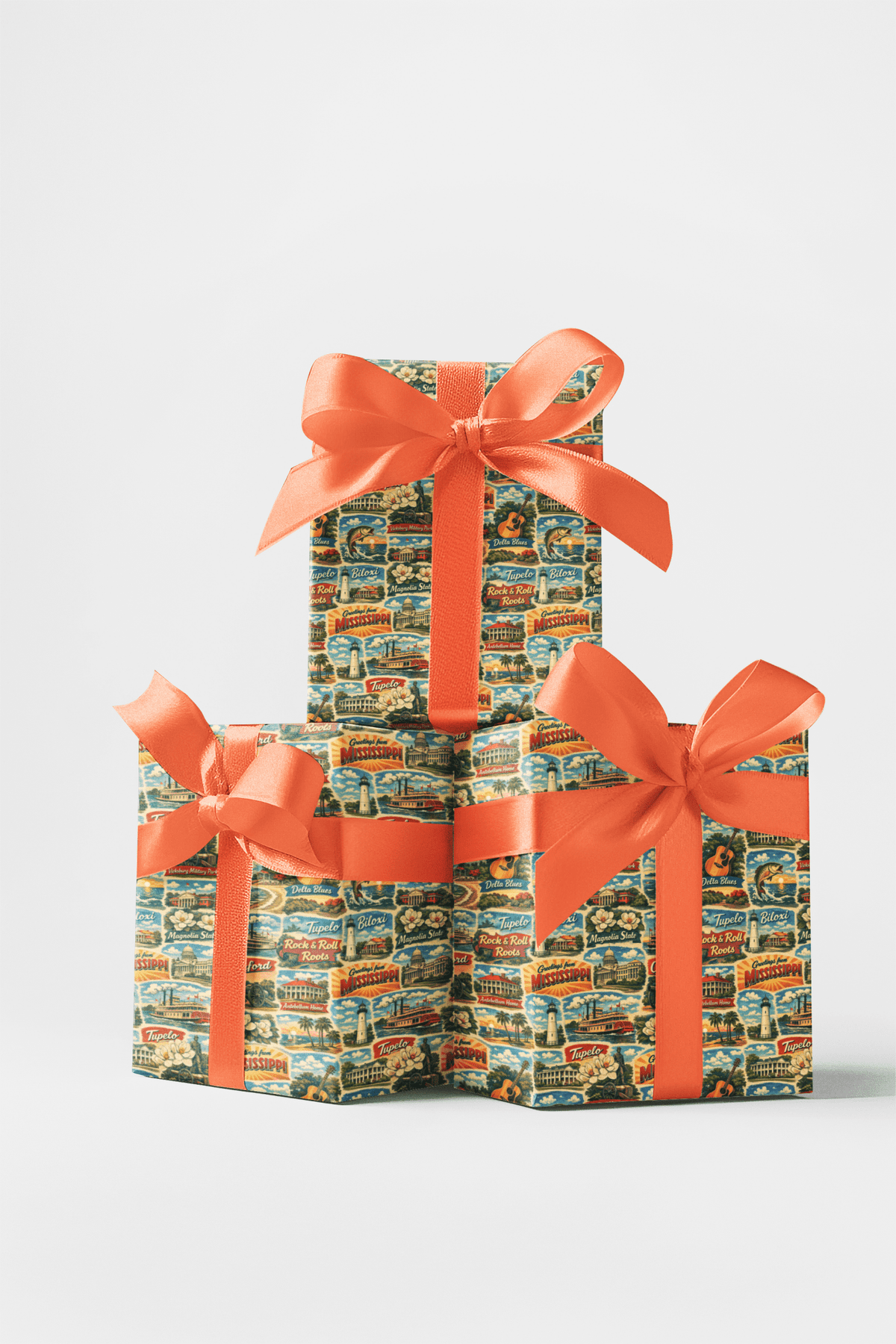 Mississippi Postcard Memories Wrapping Paper