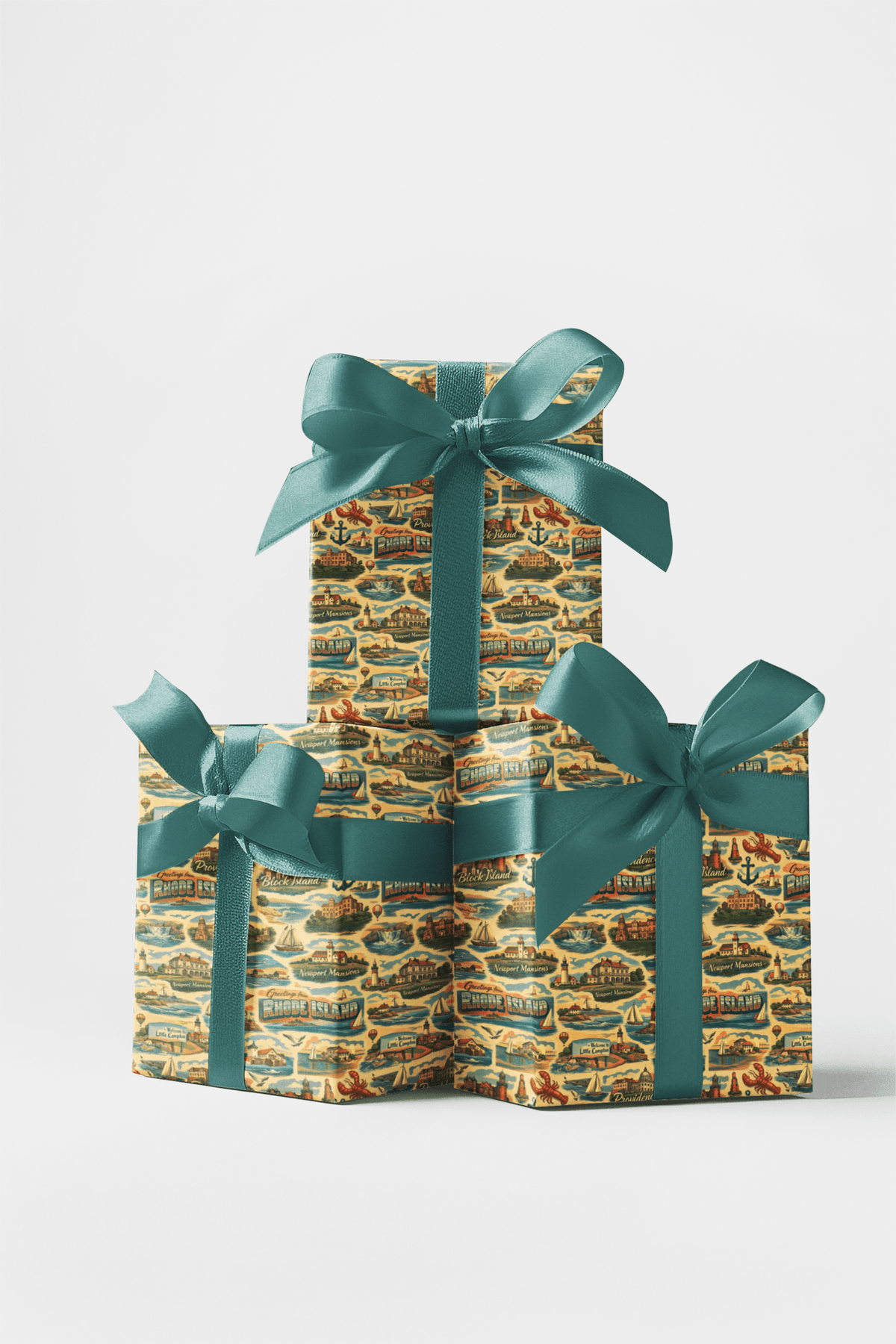 Rhode Island Postcard Memories Wrapping Paper