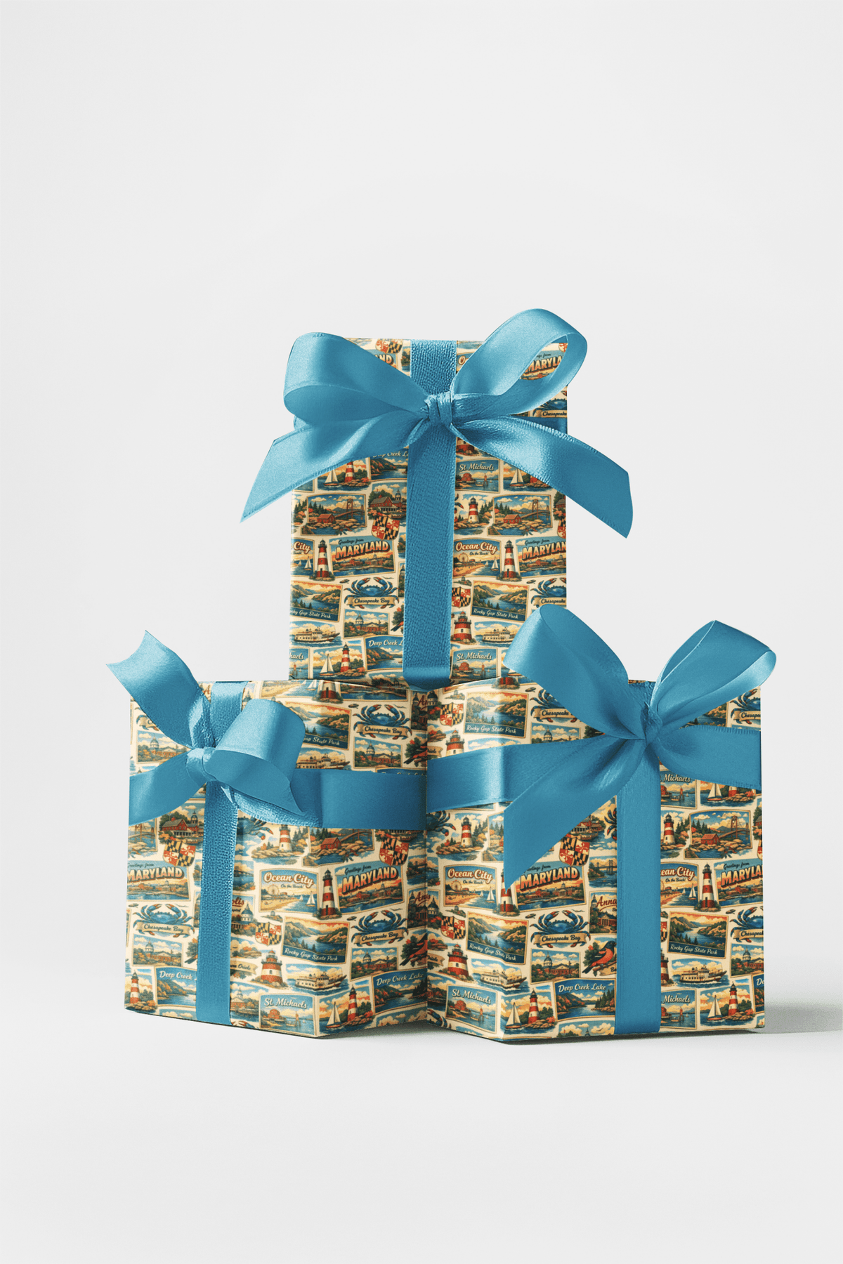 Maryland Postcard Memories Wrapping Paper