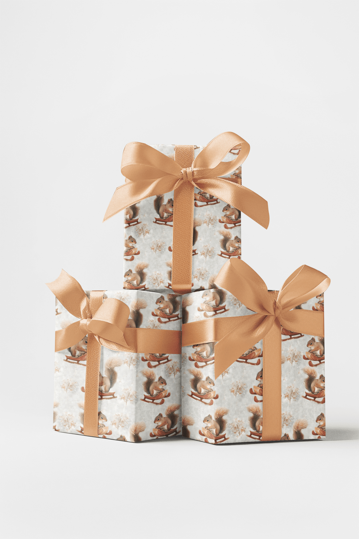 Snowbound Squirrel Wrapping Paper