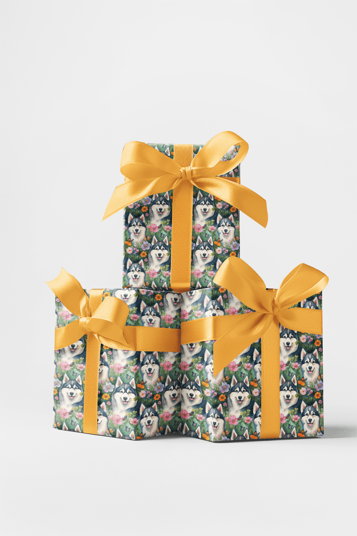 Husky Garden Party Wrapping Paper