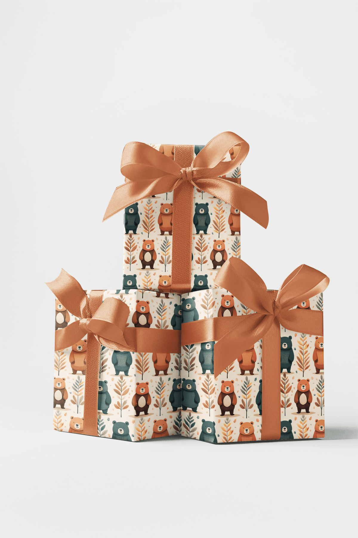 Bear & Leaf Harmony Wrapping Paper