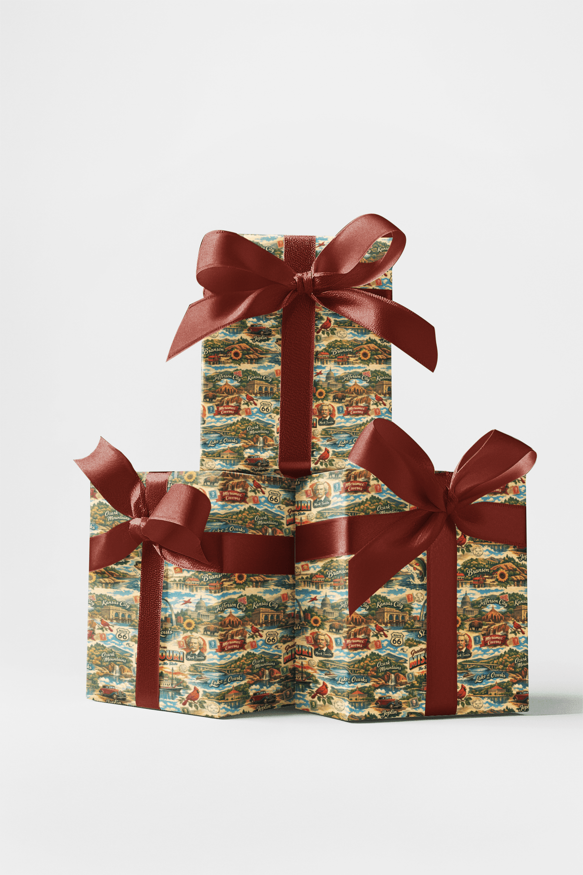 Missouri Postcard Memories Wrapping Paper