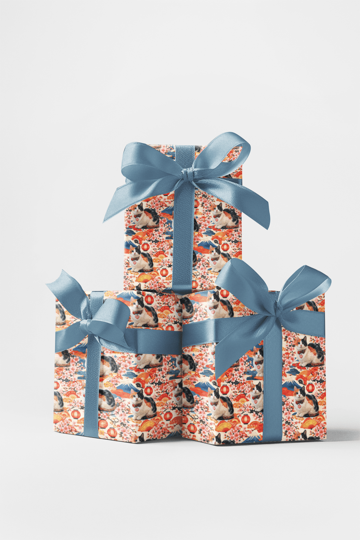 Japanese Bobtail Blossoms Wrapping Paper