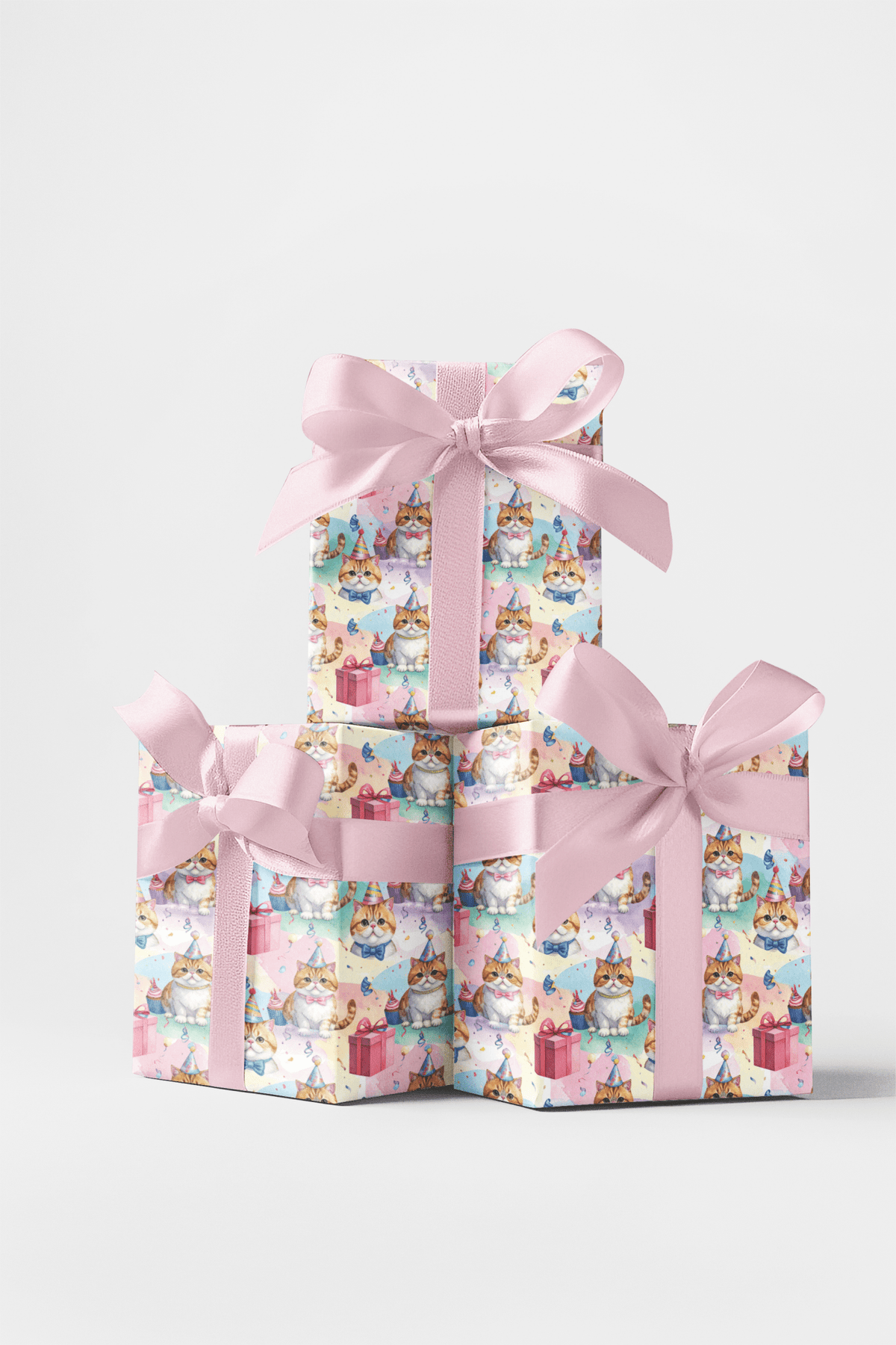 Presents And Birthday (exotic Shorthair) Wrapping Paper