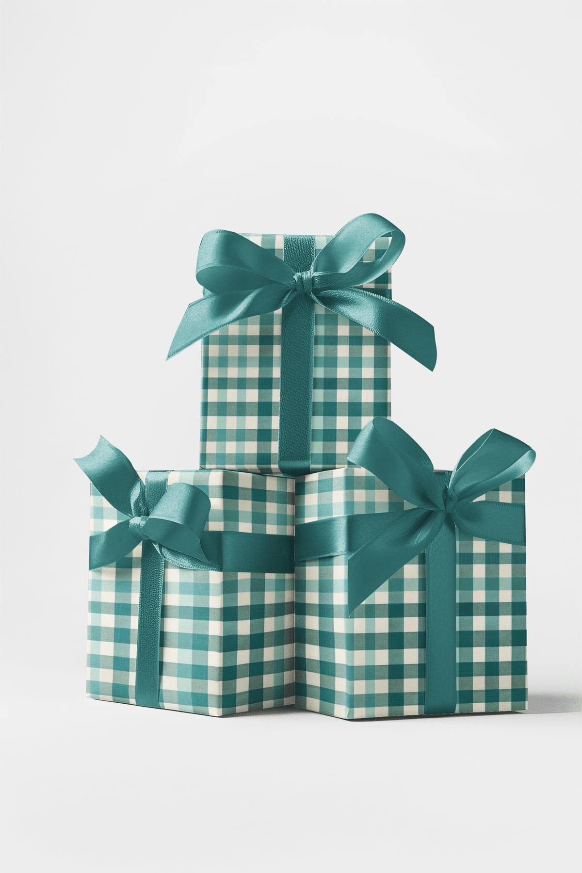 Gingham Gala Emerald Wrapping Paper