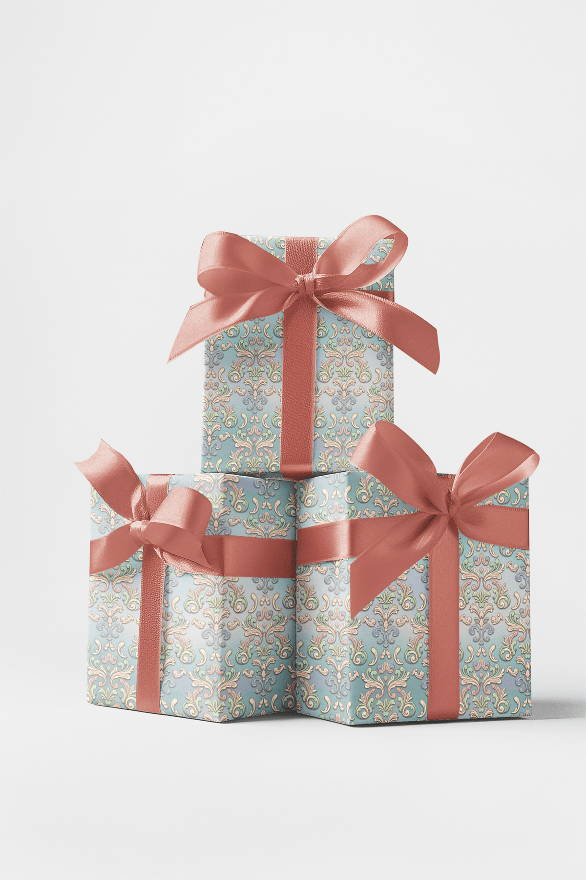 Pastel Baroque: Powder Blue Wrapping Paper