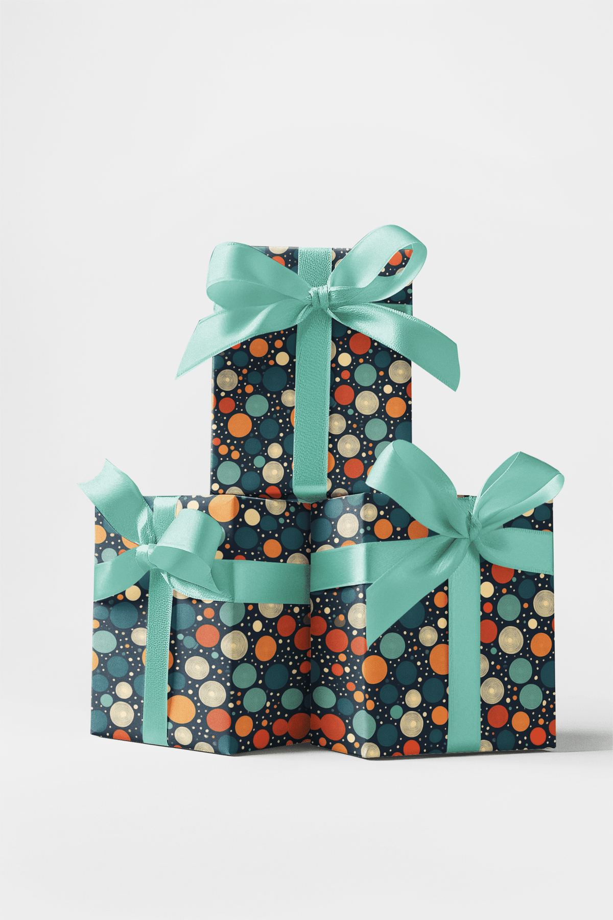 Concentric Circle Confetti Wrapping Paper