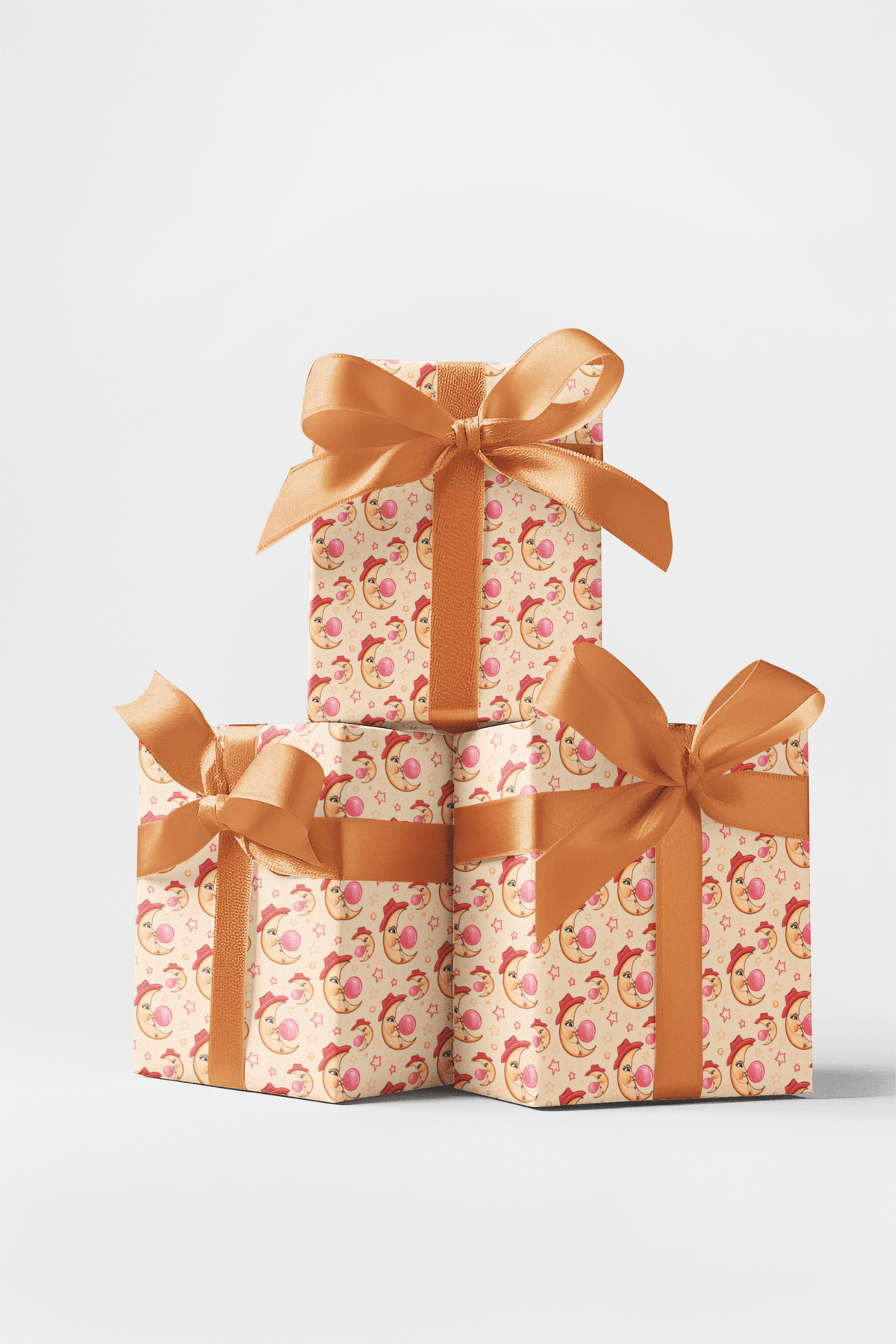 Bubblegum Moon Wrapping Paper | Michelle Gilsey | Artist Corner