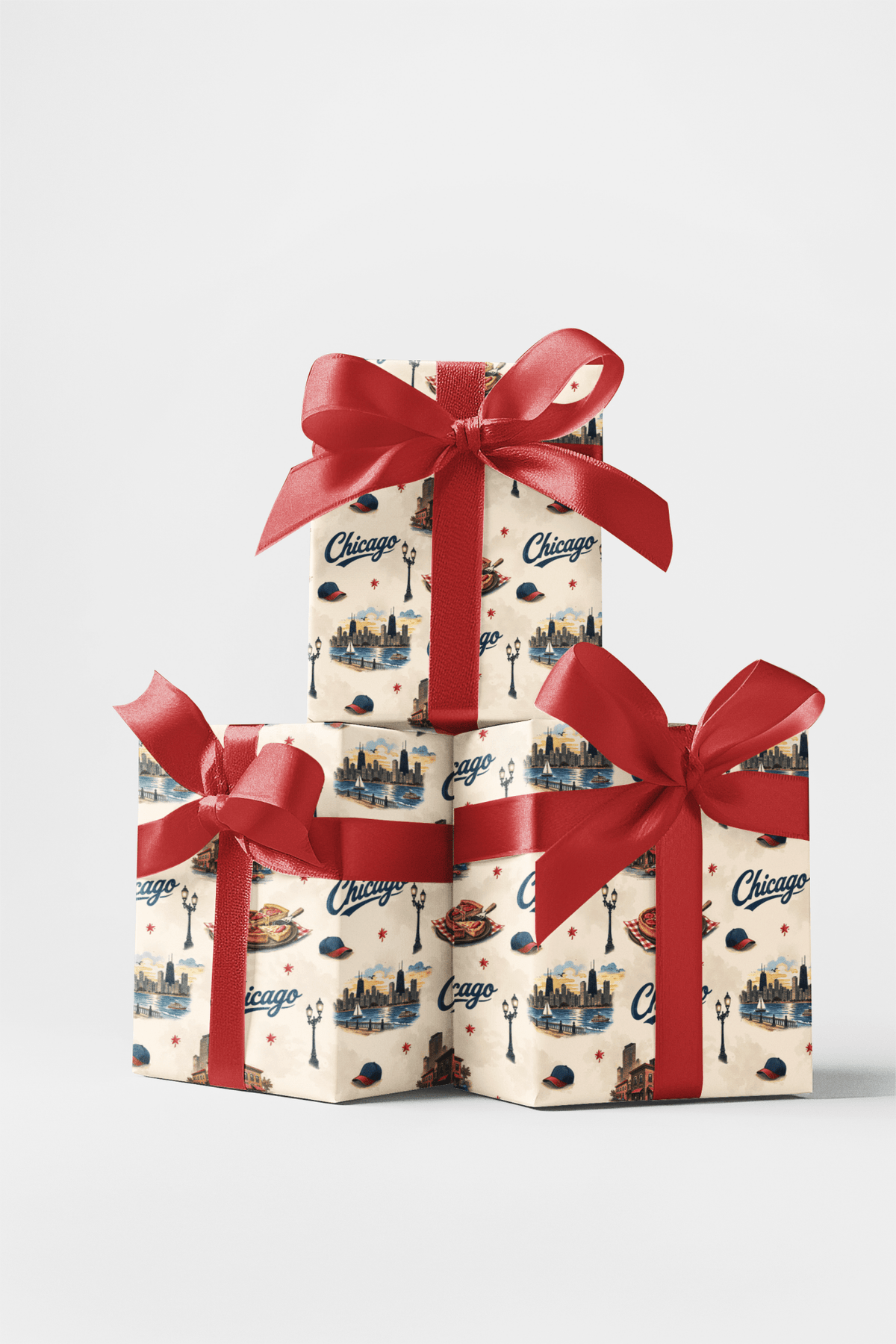Chicago Windy City Blues Wrapping Paper
