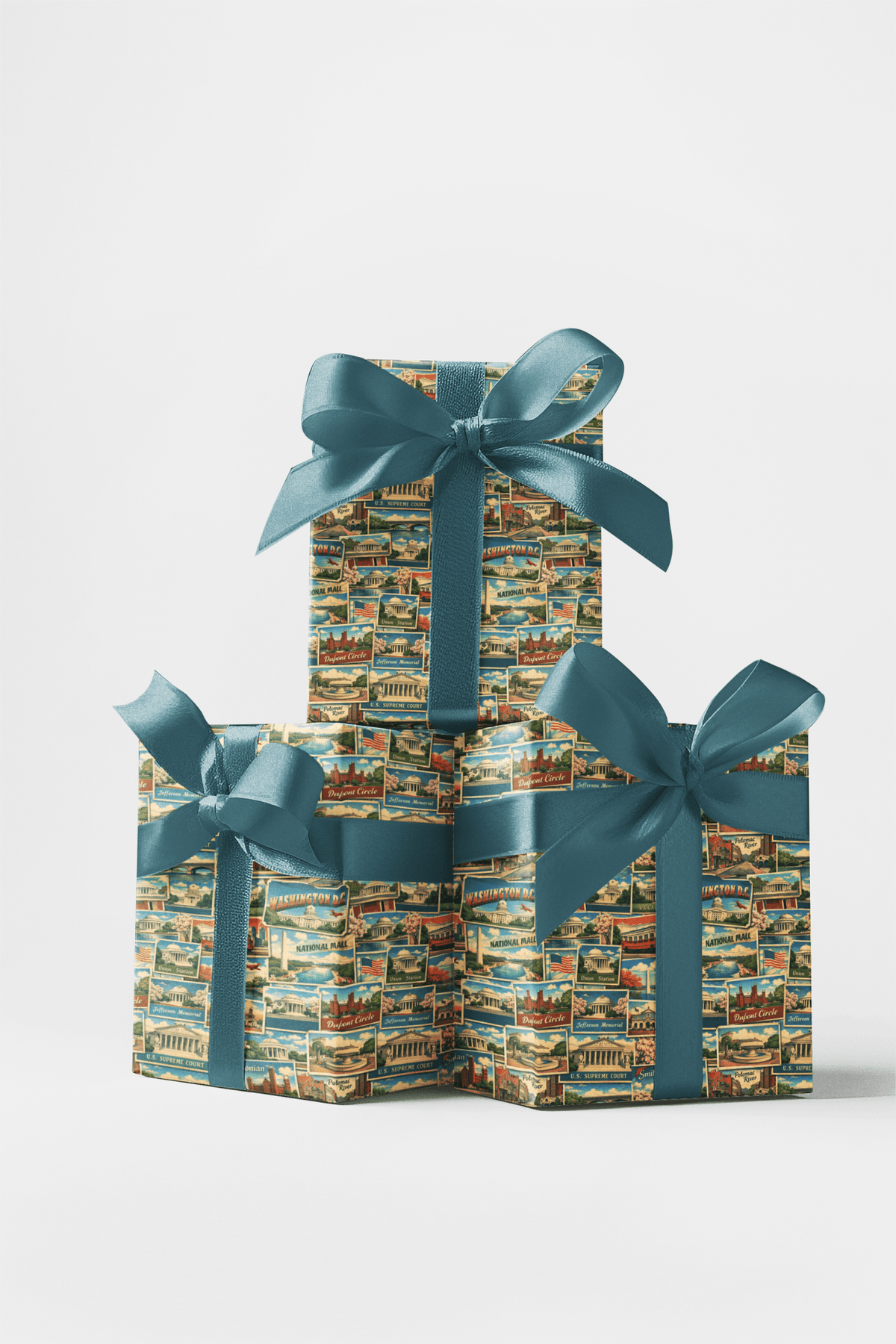District Of Columbia Postcard Memories Wrapping Paper