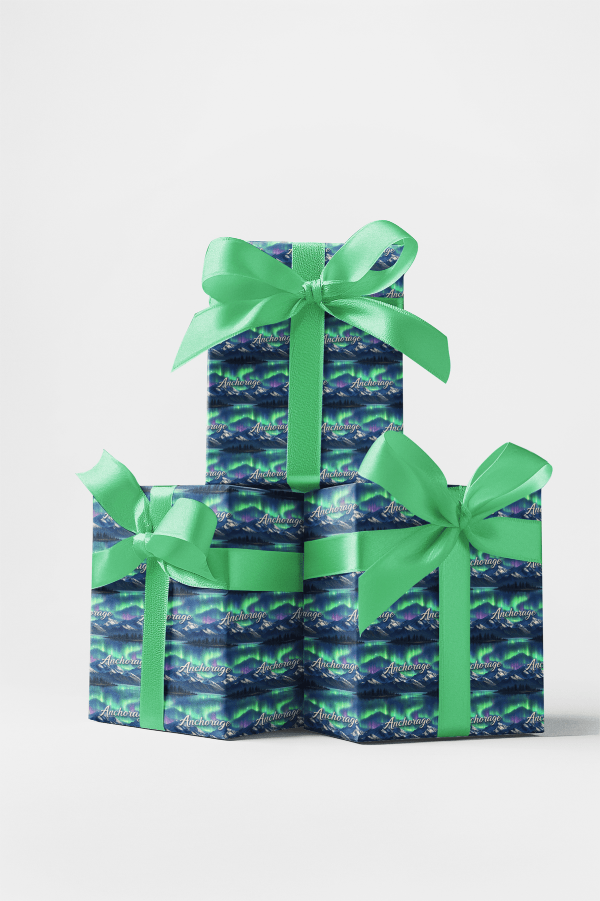 Anchorage Northern Lights Wrapping Paper
