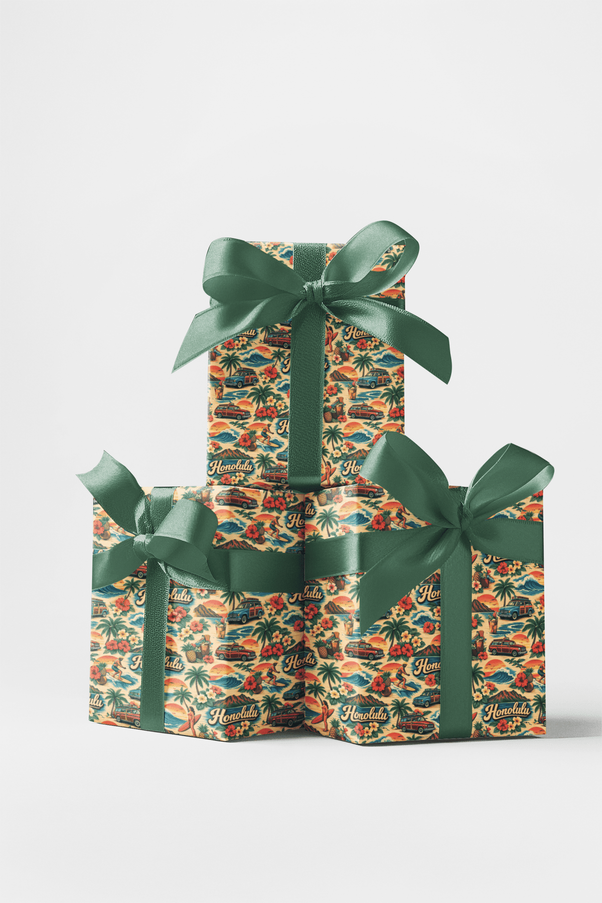 Honolulu Island Heritage Wrapping Paper