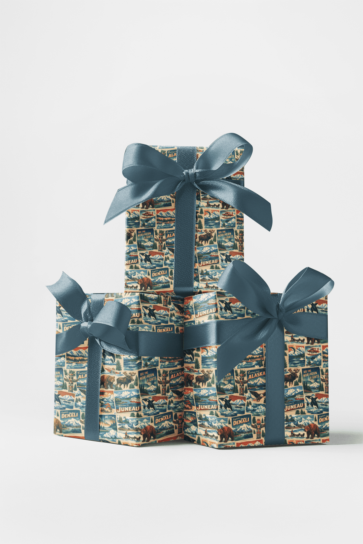 Alaska Postcard Memories Wrapping Paper