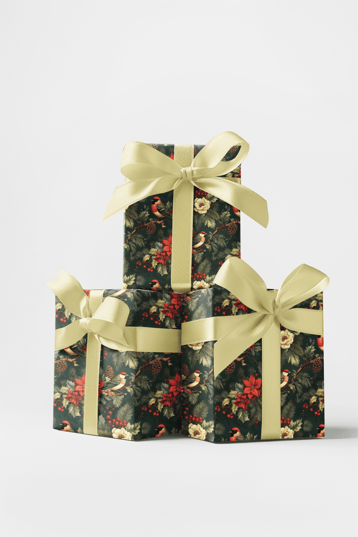 Victorian Holiday Aviary Wrapping Paper