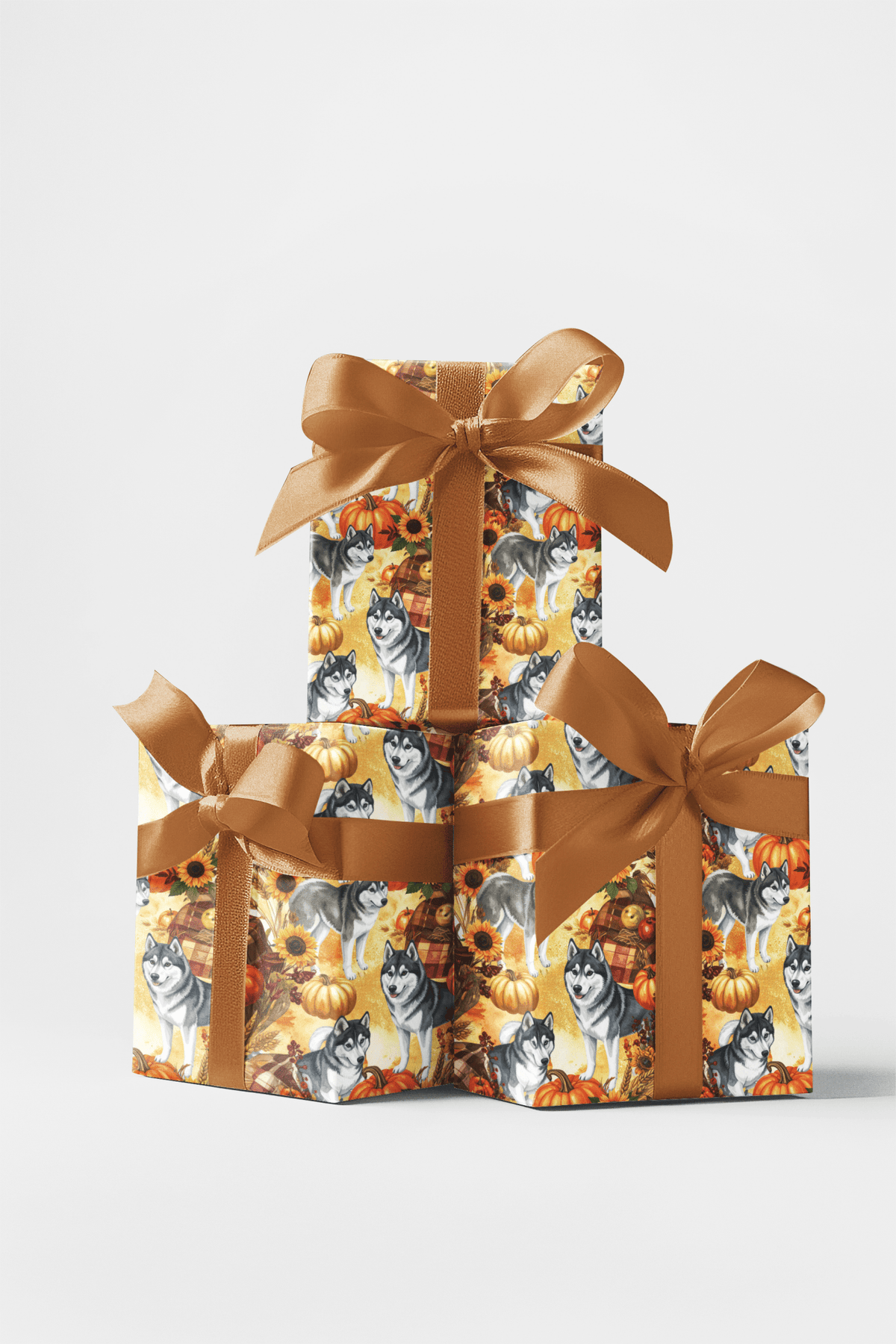 Harvest Husky (alaskan Husky) Wrapping Paper