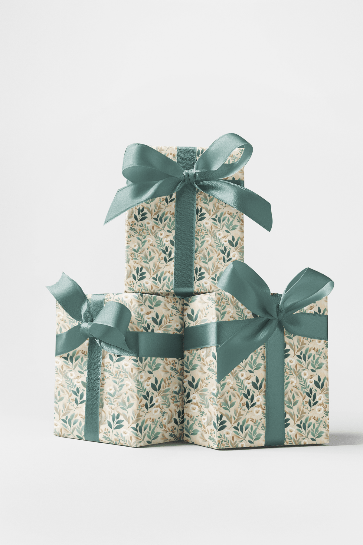 Soft Sage Blooms Wrapping Paper