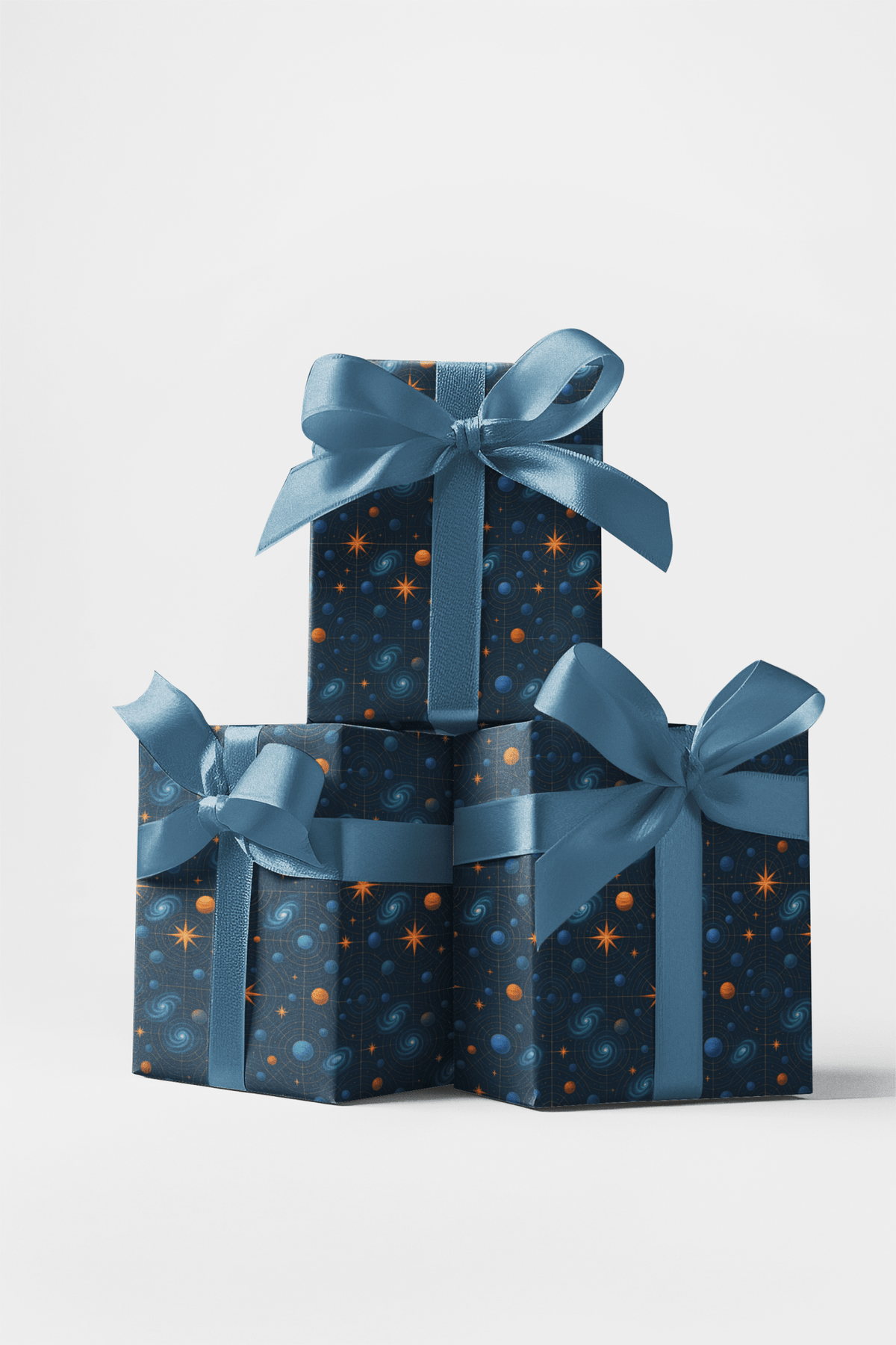 Cosmic Grid Matrix Wrapping Paper