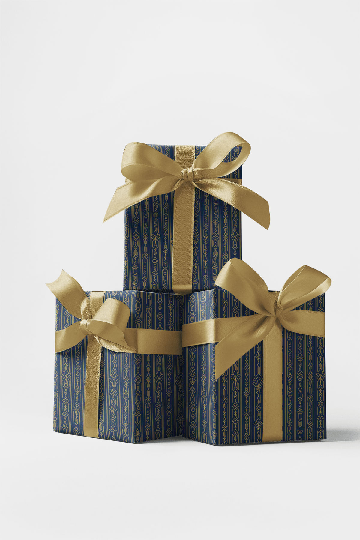 Pinstripe Art Deco Wrapping Paper