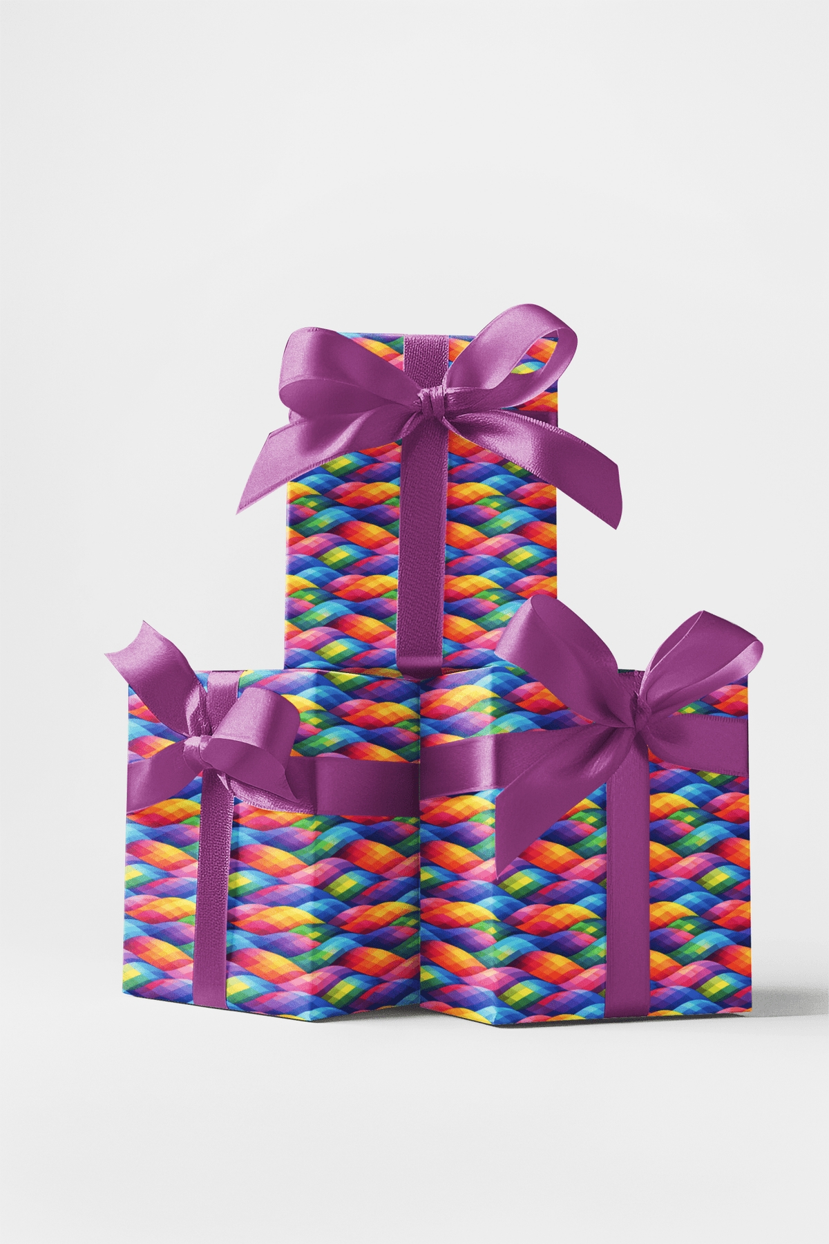 Overlap Prism Waves Wrapping Paper