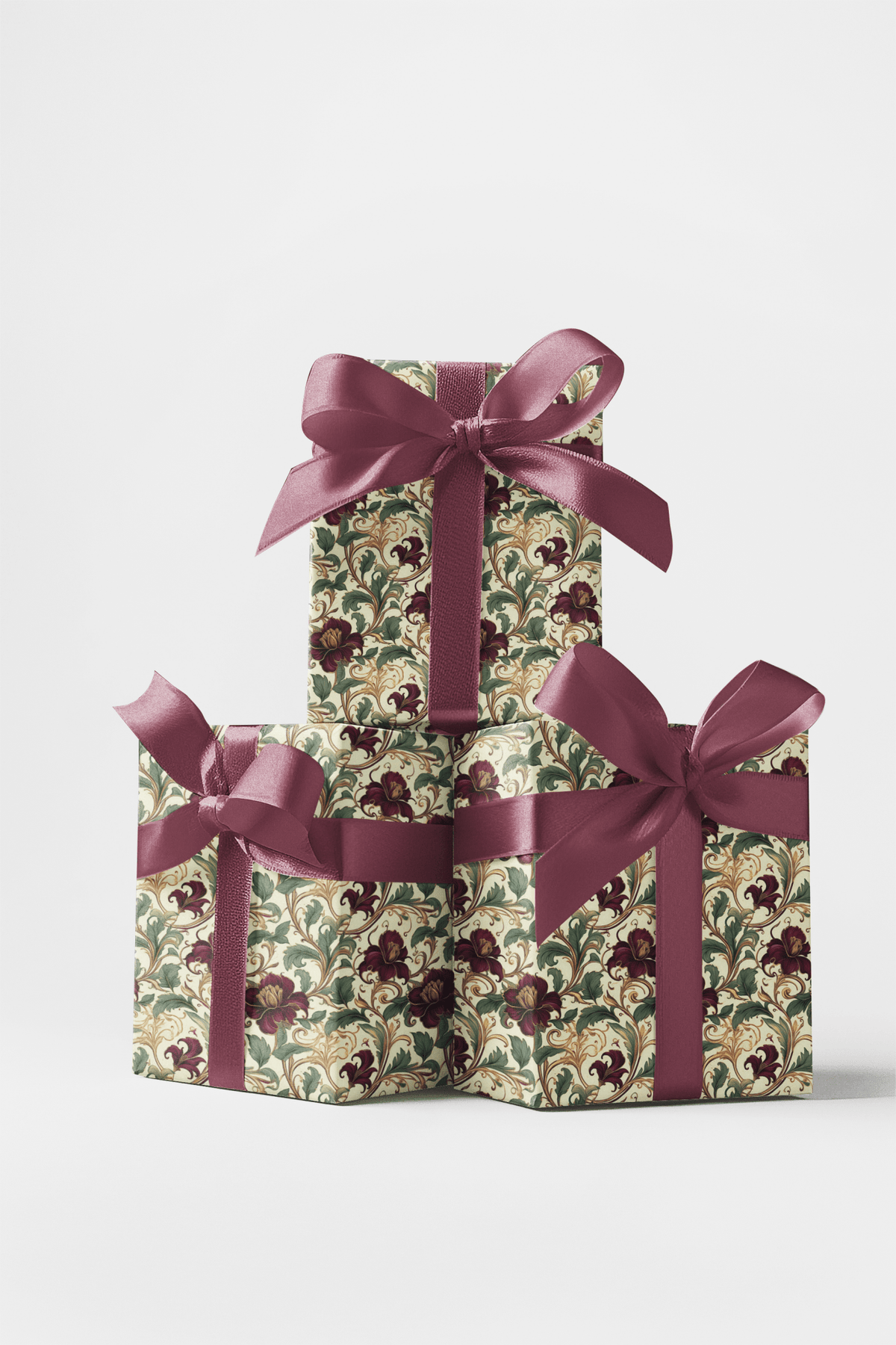 Garnet Garden Wrapping Paper