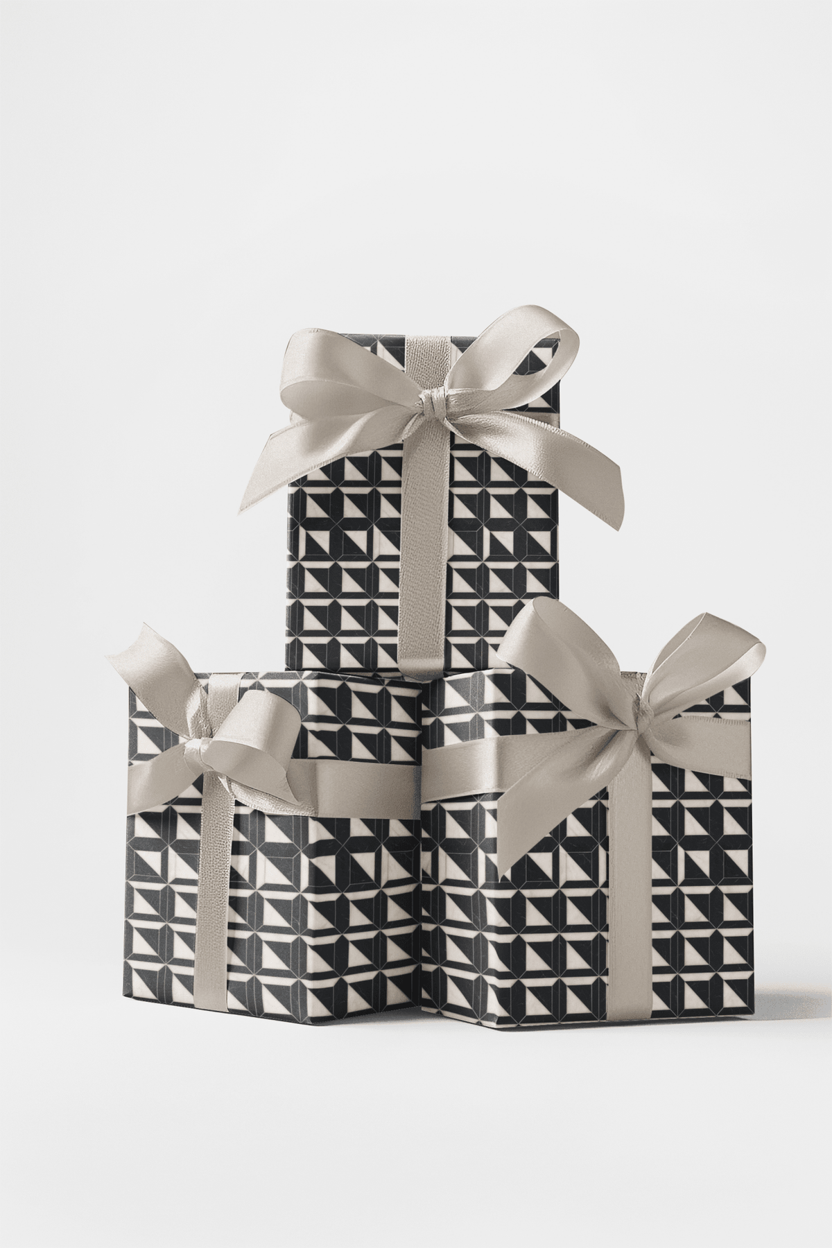Marble Split Shapes Wrapping Paper