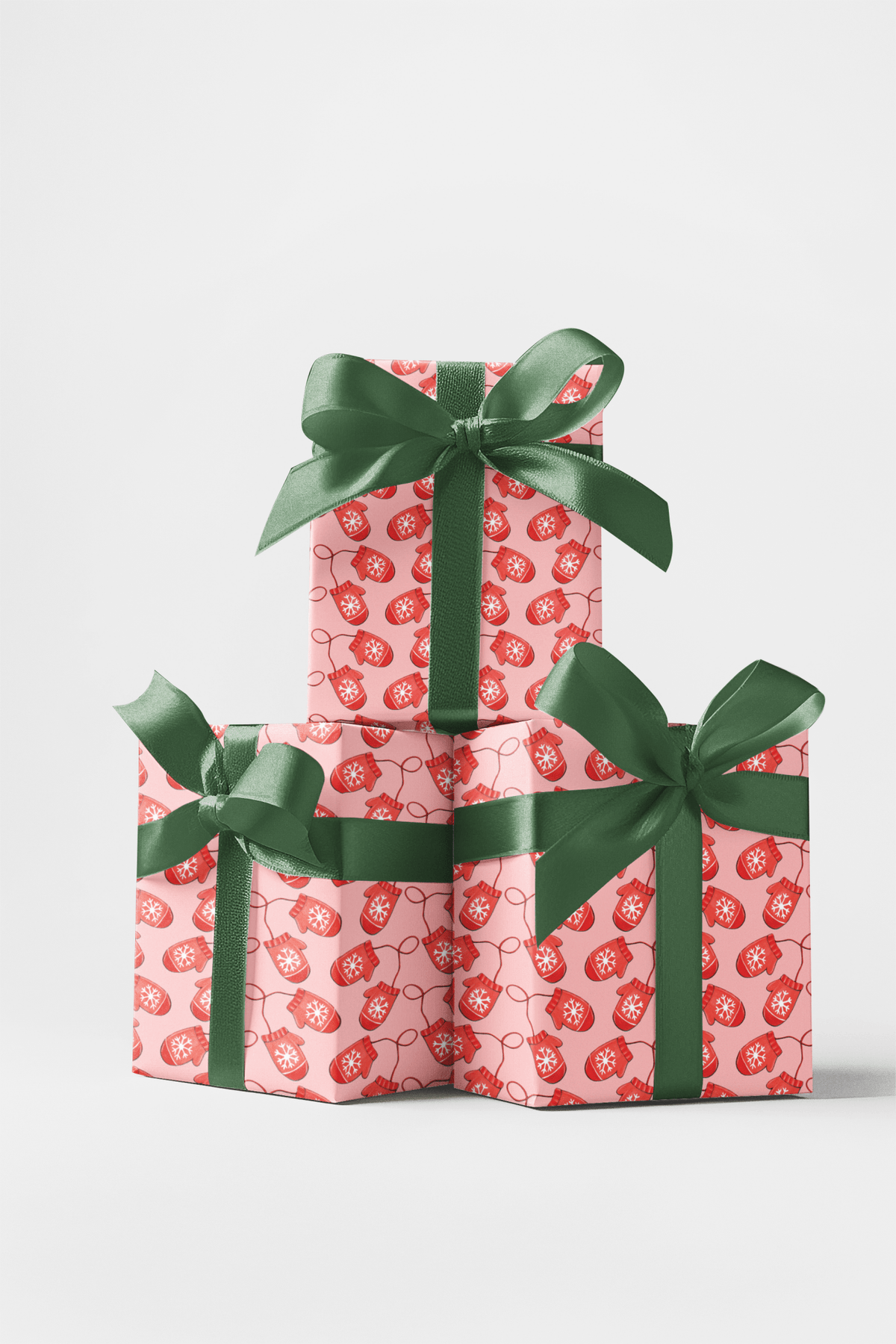 Red Mittens Wrapping Paper | Michelle Gilsey | Artist Corner