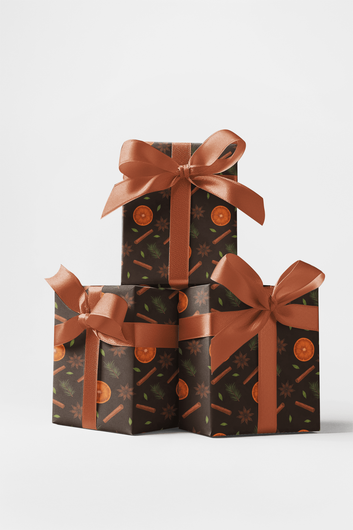 Cinnamon Spice Pattern Wrapping Paper