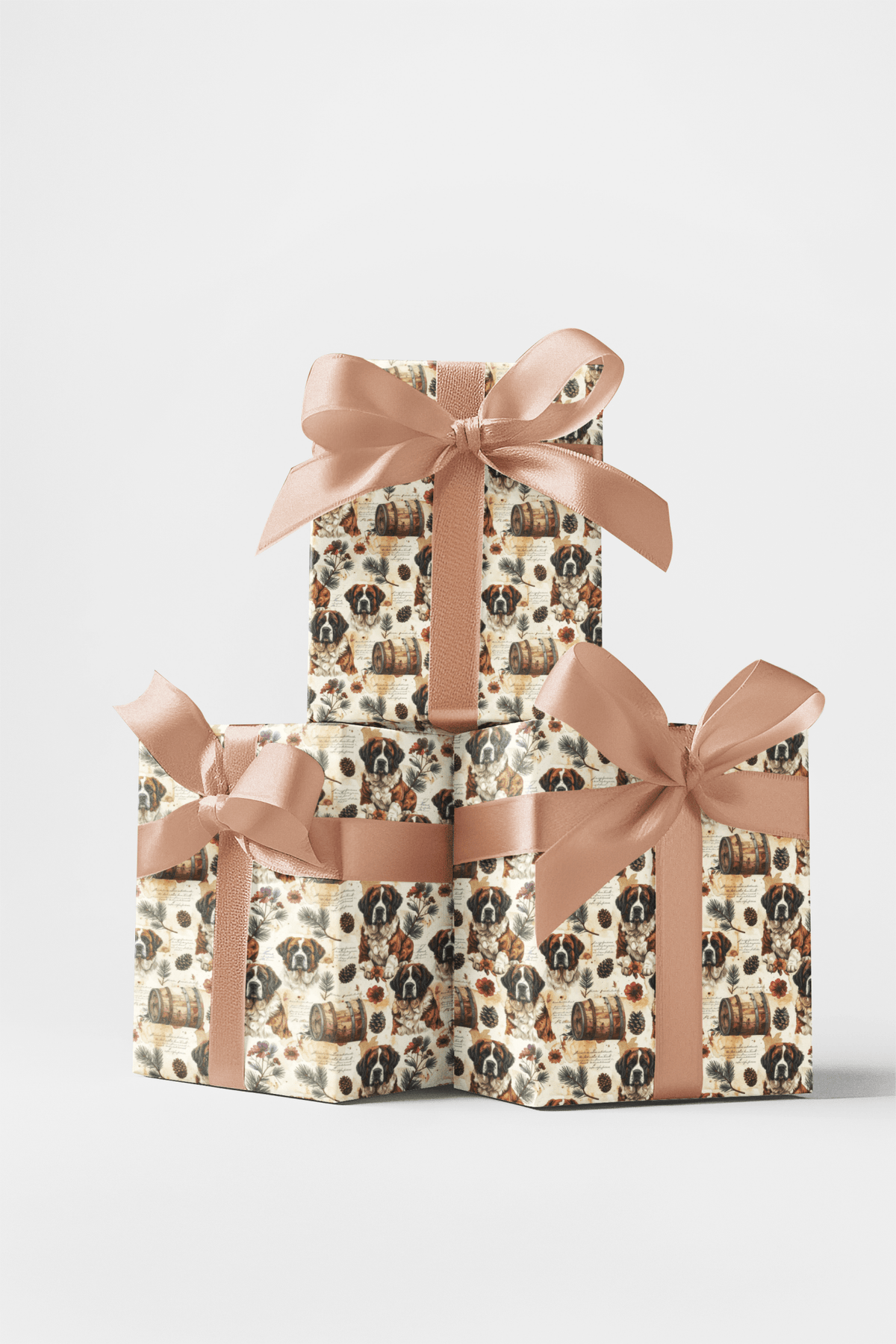 Vintage Alpine Archives (st. Bernard) Wrapping Paper