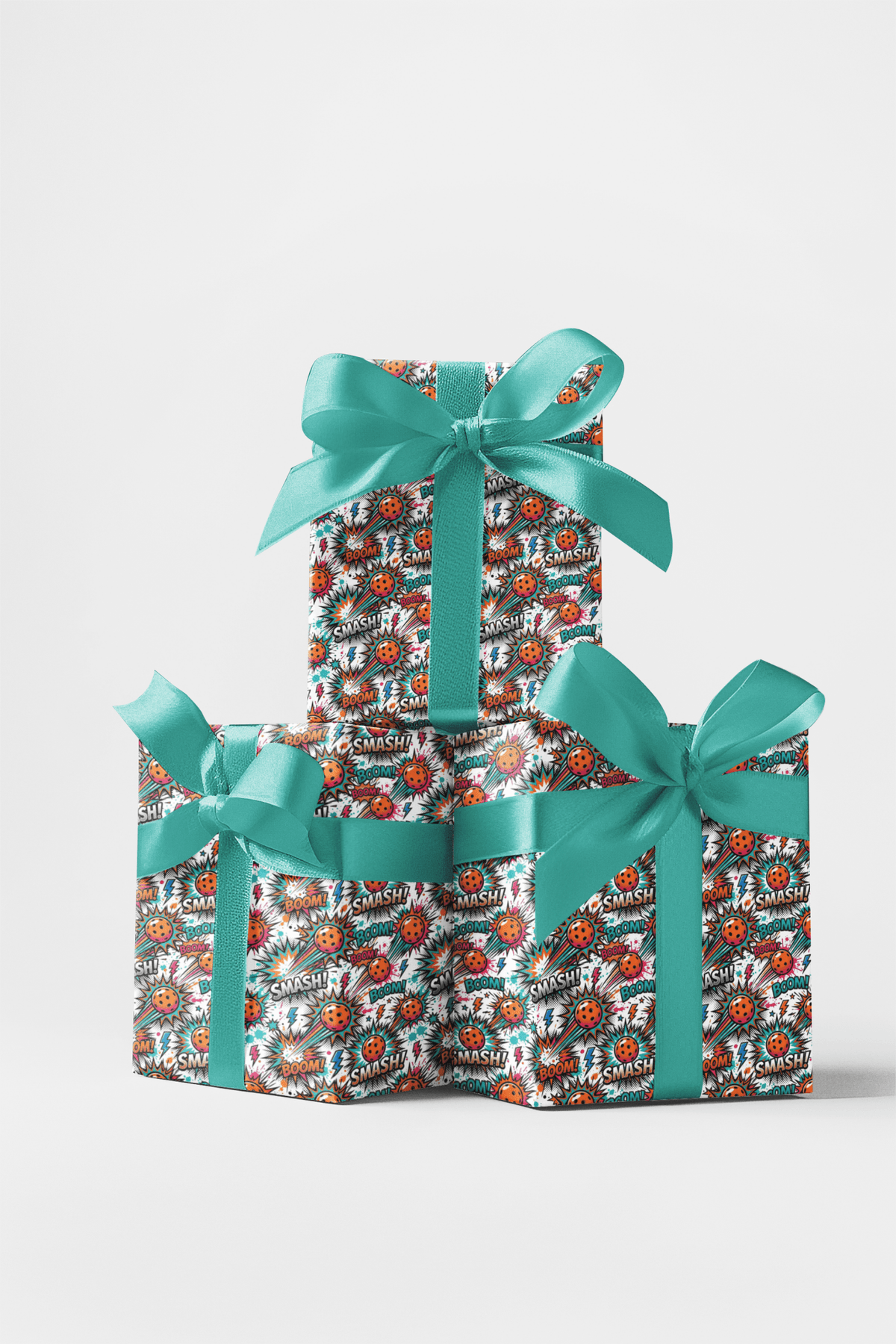 Comic Pop Pickleball Glossy Wrapping Paper
