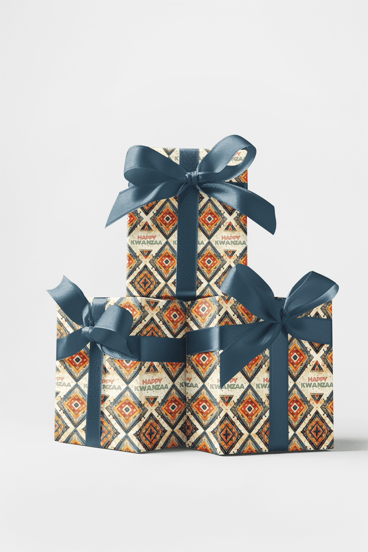 Woven Holiday Greetings Wrapping Paper