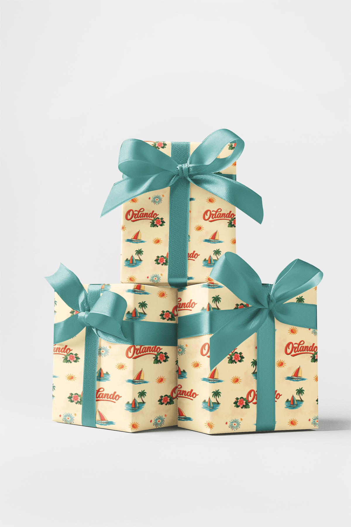 Orlando Theme Park Era Retro Wrapping Paper