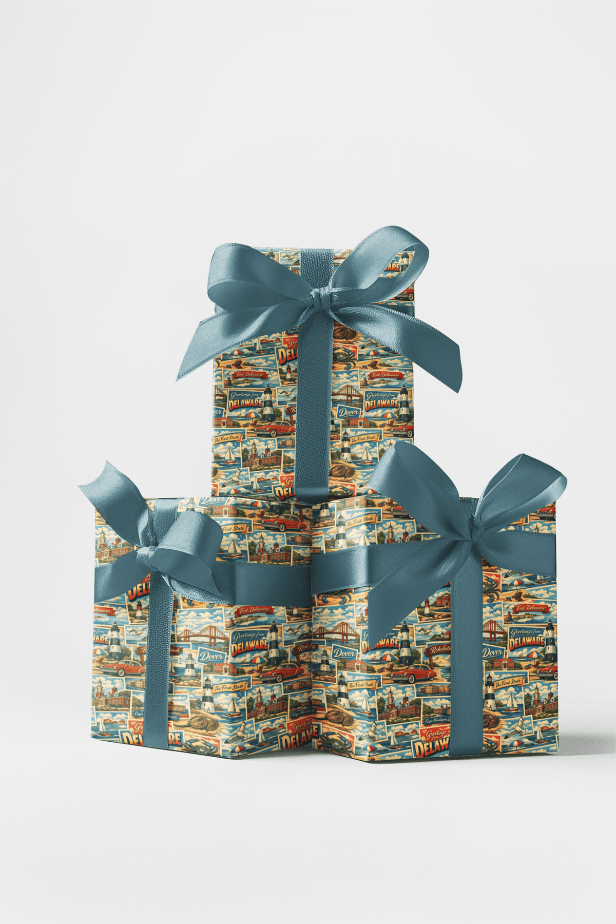 Delaware Postcard Memories Wrapping Paper