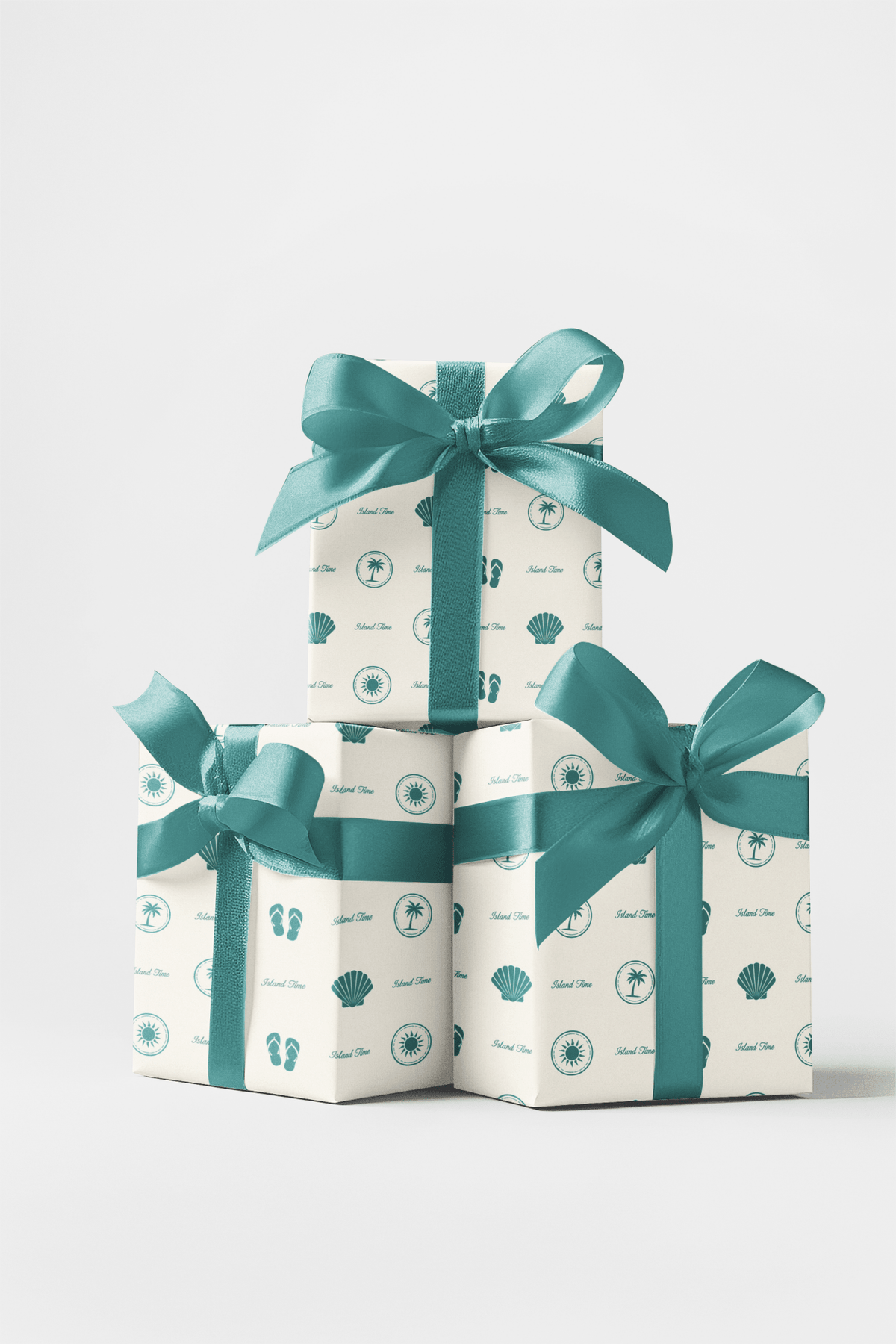 Travel Stamps Island Time Wrapping Paper