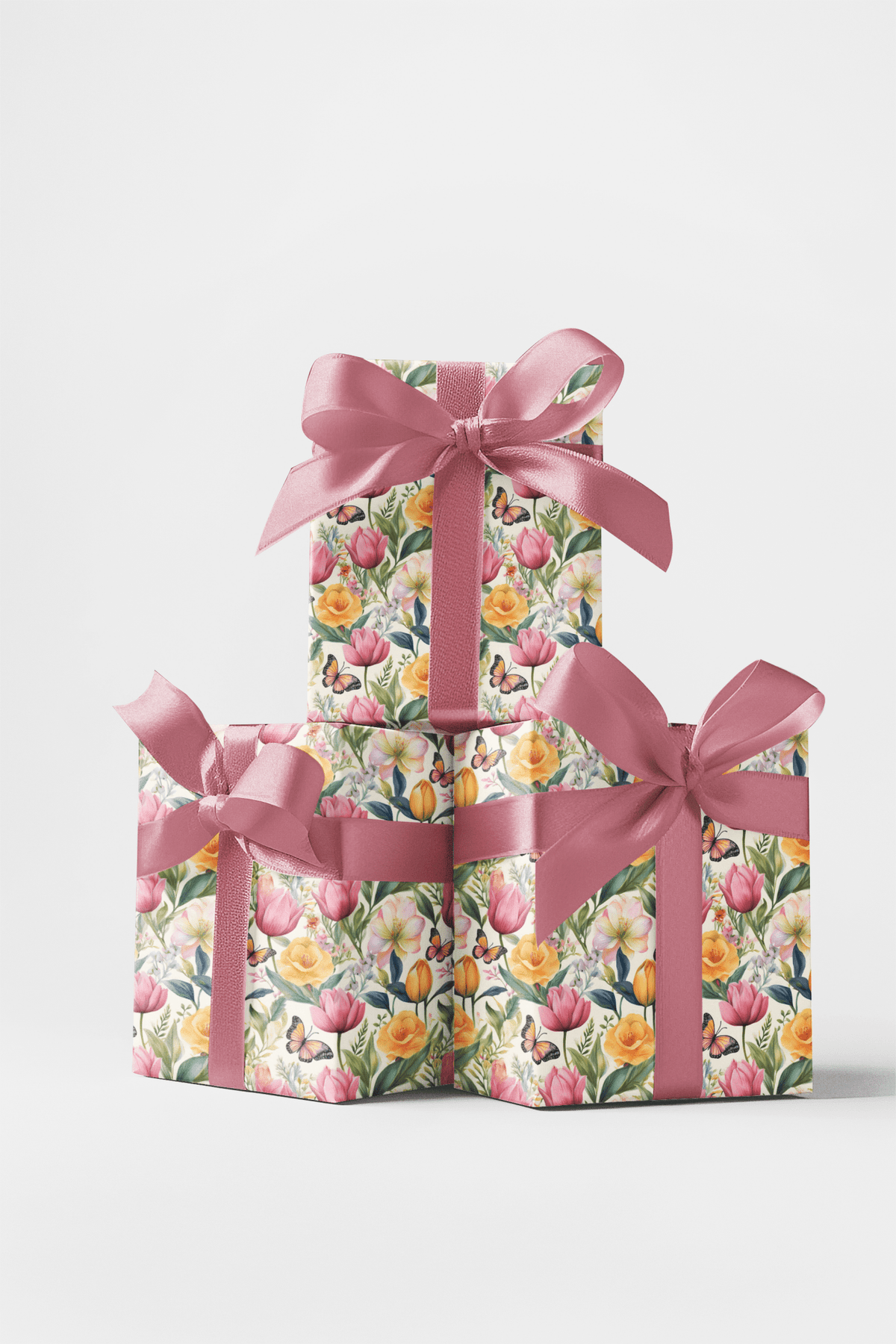 Bouquet Collage Wrapping Paper