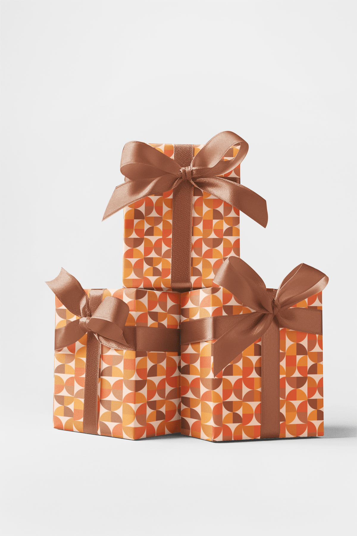 Mid Century Geo Blocks Wrapping Paper