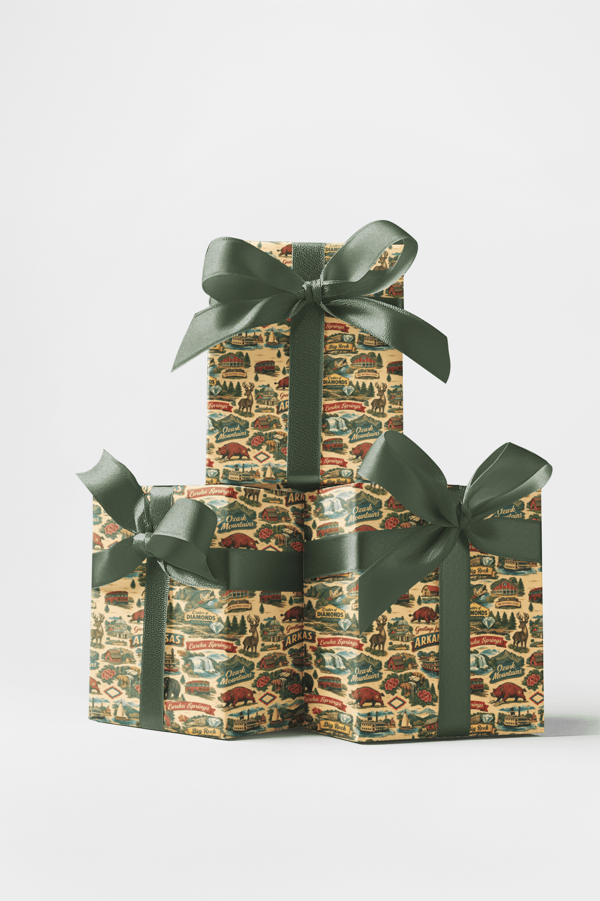 Arkansas Postcard Memories Wrapping Paper