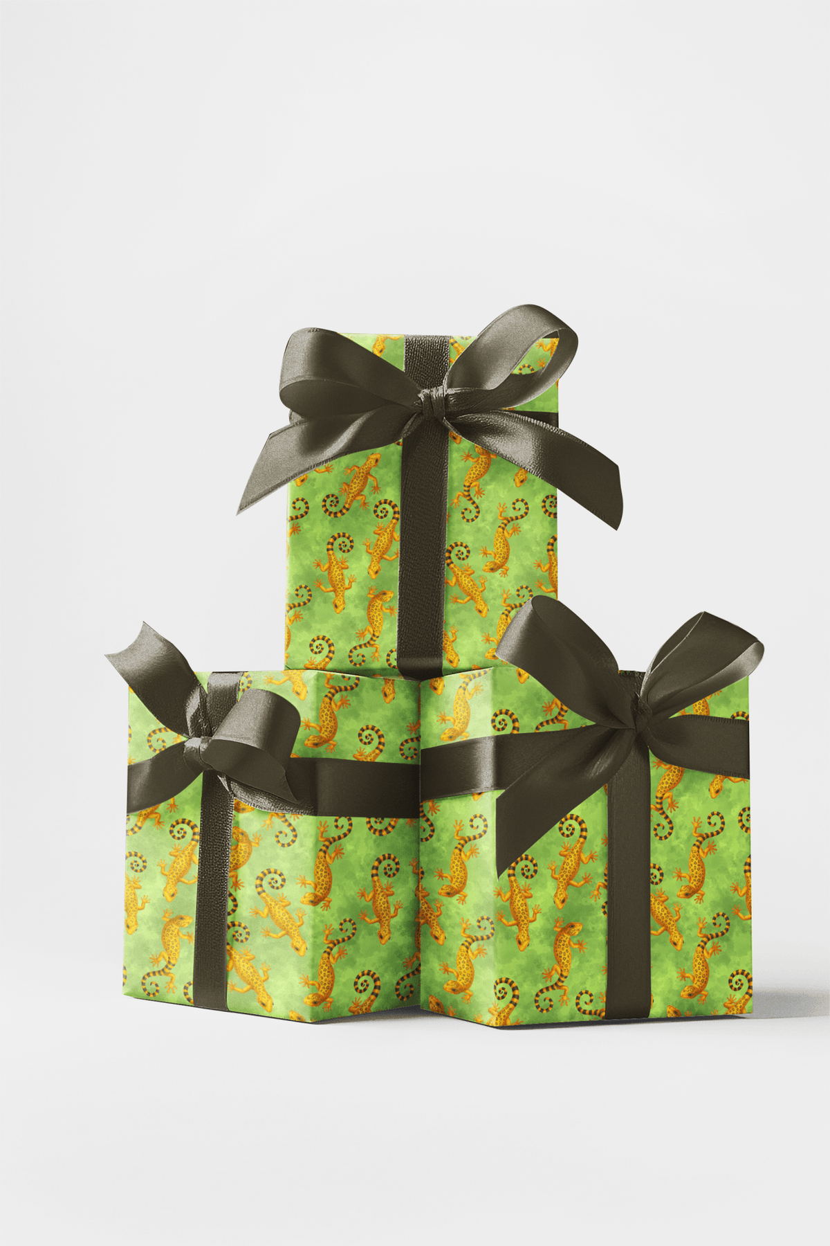 Golden Gecko Dance Wrapping Paper