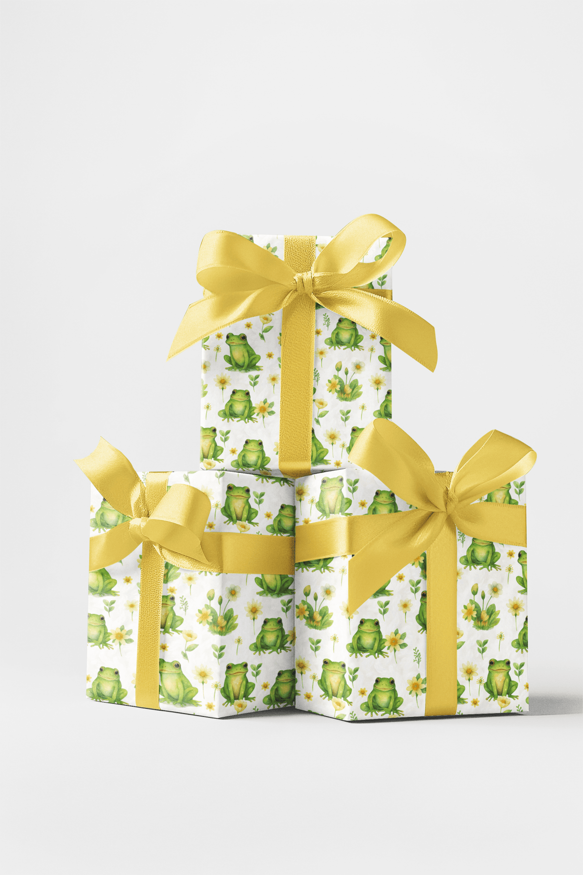 Lily Meadow Frogs Wrapping Paper