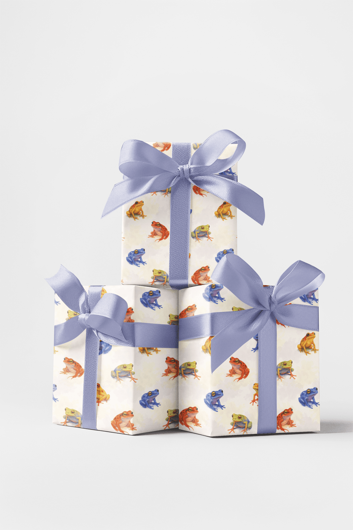 Frogs In Bloom Wrapping Paper