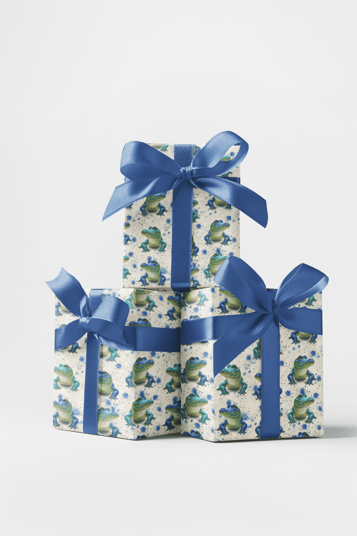 Azure Gator Harmony Wrapping Paper