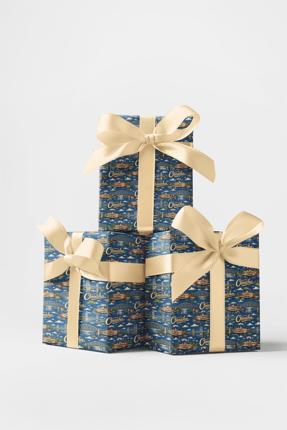Omaha Riverfront Oldies Wrapping Paper
