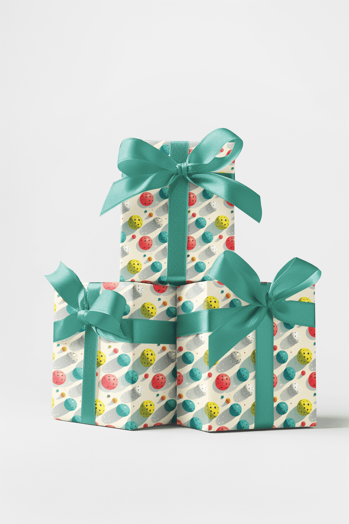 Pop Color Pickleball Toss Wrapping Paper