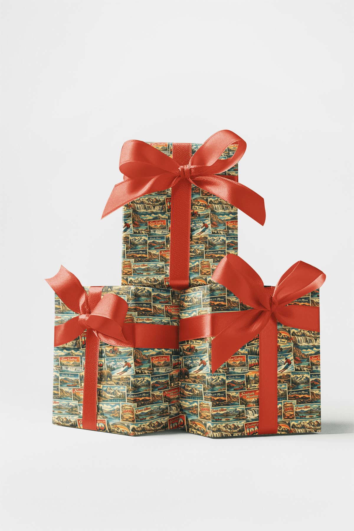 Idaho Postcard Memories Wrapping Paper